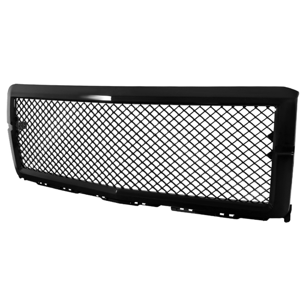 Spec-D Tuning 15-16 Chevrolet Silverado Mesh Grille Glossy Black HG-SIV14JM-JL